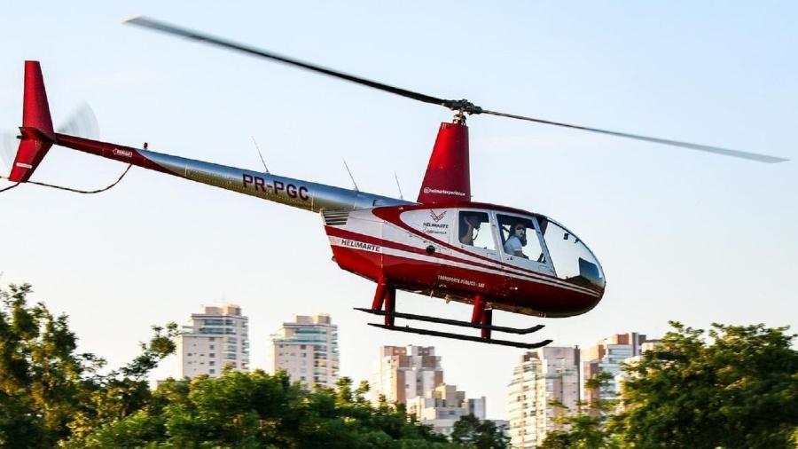 Helicptero que caiu na zona oeste de So Paulo foi fabricado em 2007 - ReproduoInstagram